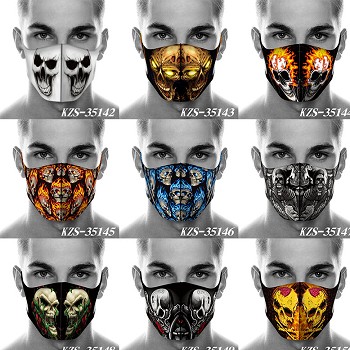 The skull trendy mask printed wash mask