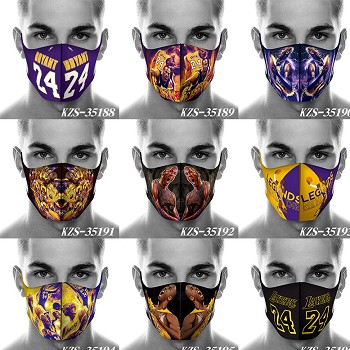 Kobe Bryant trendy mask printed wash mask