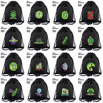 Rick and Morty anime drawstring backpack bag