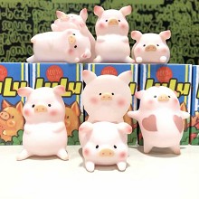 Lulu pig anime figures set(8pcs a set)