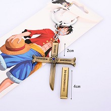 One piece Dracule Mihawk anime key chain