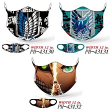 Attack on Titan anime trendy mask printed wash mask