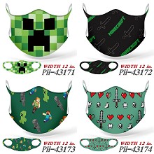 Minecraft game trendy mask printed wash mask