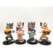 Tom and Jerry cat figures set(4pcs a set) no box