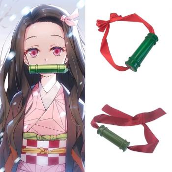 Demon Slayer Kamado Nezuko anime cos plastic bamboo