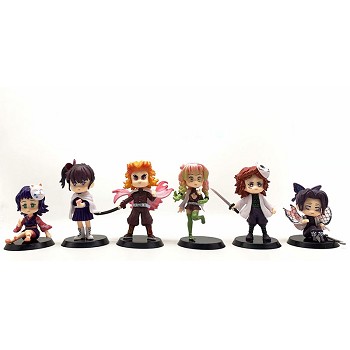 Demon Slayer anime figures set(6pcs a set) no box