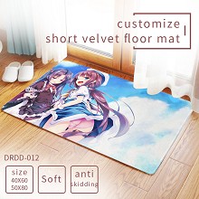 The Ryuo's Work is Never Done anime customize short velvet floor mat