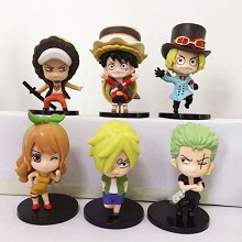 One piece anime figures set(6pcs a set)