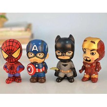 The super hero spiderman iron man batman captain resin figure