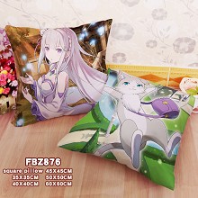 Re:Life in a different world from zero anime two-sided pillow