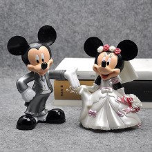 Mickey Mouse Minnie Mouse anime figures set(2pcs a set)