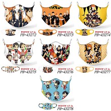 Haikyuu anime trendy mask printed wash mask