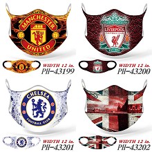 Football team logo trendy mask printed wash mask