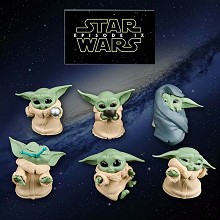 Star Wars Yoda anime figures set(6pcs a set)