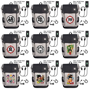 Dragon Ball anime USB charging laptop backpack school bag