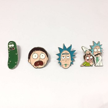 Rick and Morty anime brooch pin