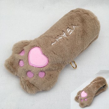 	The cat claw anime plush pen bag pencil bag 220MM