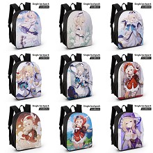 Genshin Impact anime waterproof backpack bag