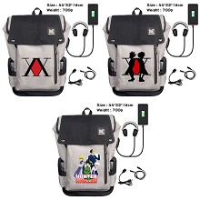 Hunter x Hunter anime USB charging laptop backpack...