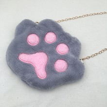 The cat claw anime plush satchecl shoulder bag
