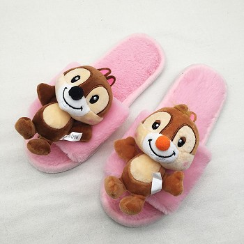 	Chip and Dale anime plush shoes slippers a pair 250MM