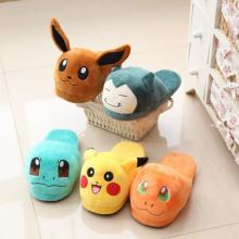 Pokemon anime plush slippers shoes a pair