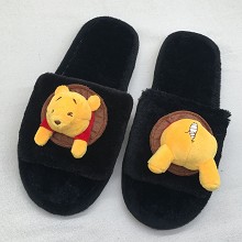 The Pooh anime plush shoes slippers a pair 250MM