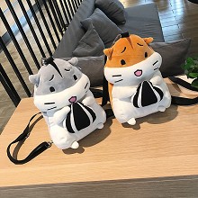 The hamster anime plush backpack bag