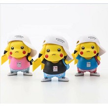 Pokemon Pikachu anime figures set(3pcs a set) no b...