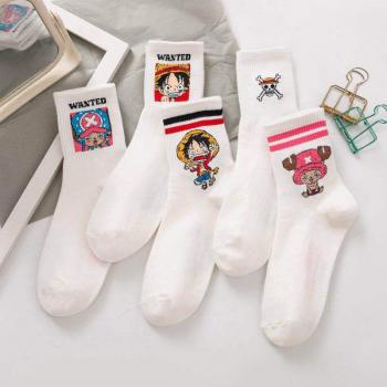 One Piece anime cotton socks a pair