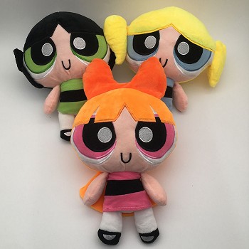 	9inches The Powerpuff Girls anime plush dolls set(3pcs a set)