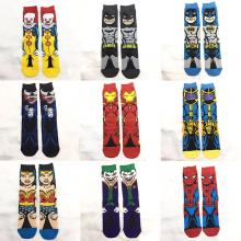 Hero Batman Iron Spider man cotton long socks a pa...