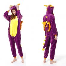 Cartoon animal dinosaur flano pajamas dress hoodie