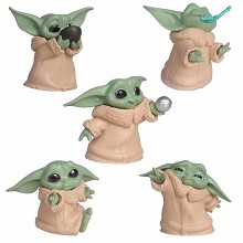 Star Wars Yoda anime figures set(5pcs a set)