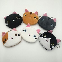 12CM Neko Atsume anime plush wallets set(6pcs a se...