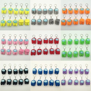  Among Us game plush doll key chains set(10pcs a set)5.5CM 