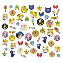 Cartoon Sailor Moon Sakura anime nail paste sticke...