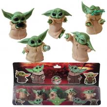 Star Wars Yoda anime figures 5pcs or 6pcs a set