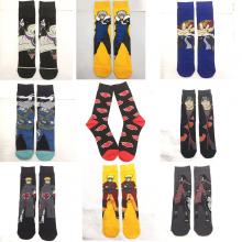 Naruto anime cotton long socks a pair