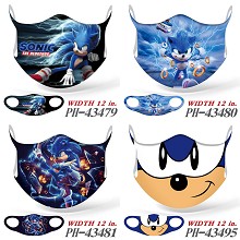 Sonic The Hedgehog game trendy mask printed wash m...