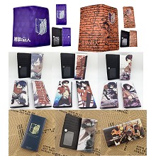 Attack on Titan anime long wallet