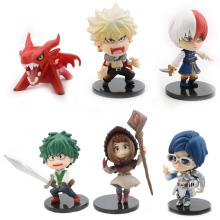 My Hero Academia anime figures set(6pcs a set)