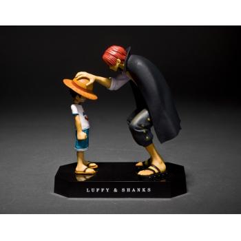 One Piece Luffy+Shanks anime figures(2pcs a set)