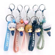 Jujutsu Kaisen anime figure doll key chains set(5pcs a set)