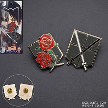 Attack on Titan anime brooch pins a set