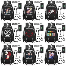 Jujutsu Kaisen anime USB charging laptop backpack school bag 