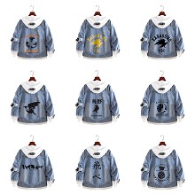 Haikyuu anime fake two pieces denim jacket hoodie ...