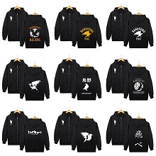 Haikyuu anime zipper cotton thin hoodies sweatshir...