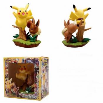 Pokemon Pikachu Evee anime figures a set