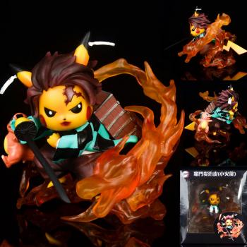 Demon Slayer Kamado Tanjirou cos Pikachu anime figure